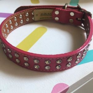 NEW***20 inch jewelled leather dog collar!